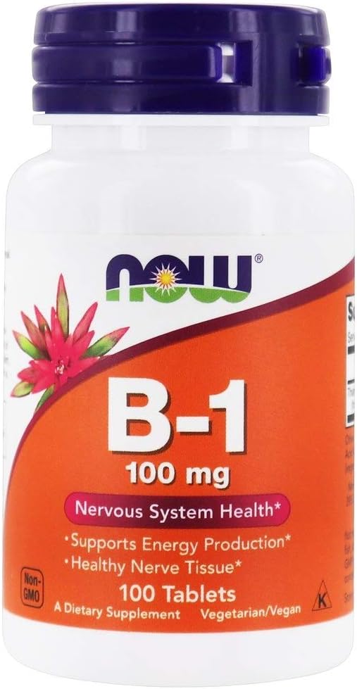 NOW Foods Vitamina B-1 (Tiamina) 100mg - 200 Comprimidos