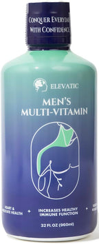 Multivitamínico para Hombre | 960ml (32 Fl.oz) | Sabor Superior | Natural | Energía Líquida | Elevatic