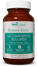 Nutricology Restore-Biotic Saccharomyces Boulardii - 120 Cápsulas (40 Dosis)