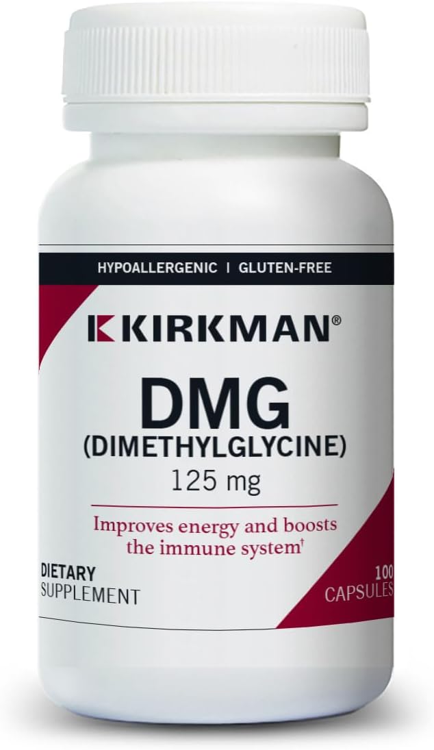 Kirkman DMG (Dimetilglicina), 125 mg, 100 Cápsulas
