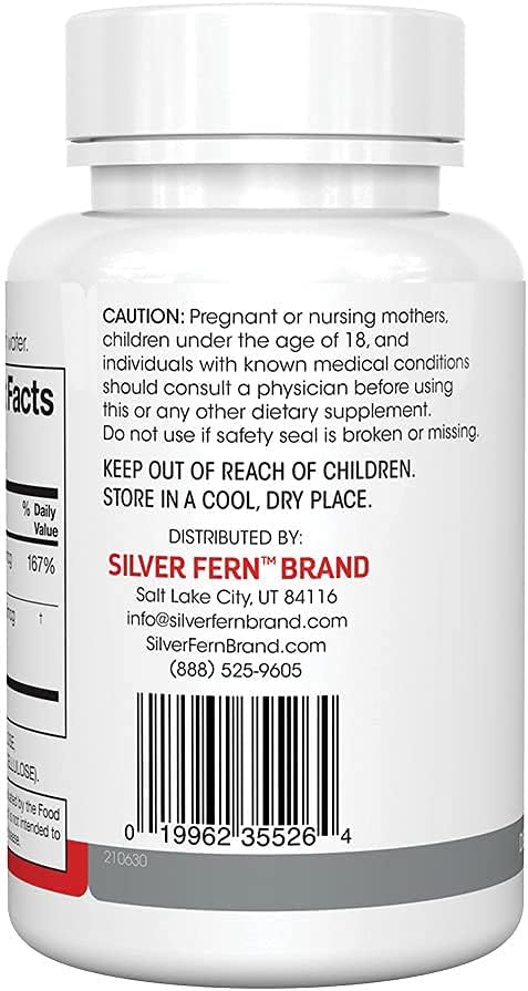 Silver Fern Vitamina D3 y K2 (MK-7) - Suplemento Natural - 60 Cápsulas (2 Envases)