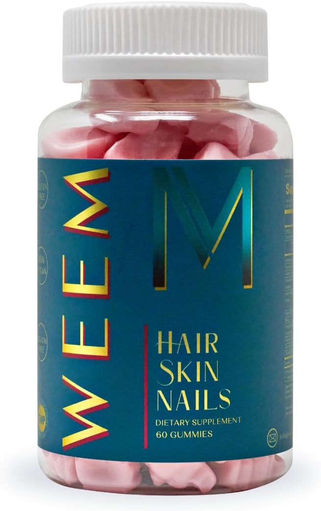 WEEM Gummies de Biotina Extra Strength para Cabello, Piel y Uñas - Vegano - 1 Unidad