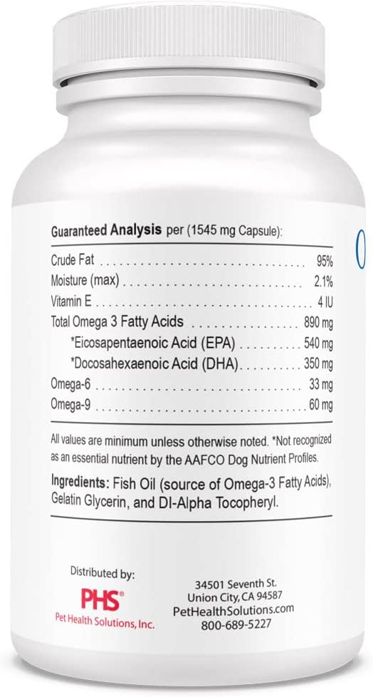 Omega Caps HP Snip Tips – Aceite de Pescado para Perros Medianos y Grandes – 60 Cápsulas