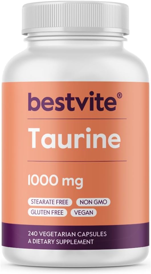 BESTVITE Taurina 1000mg (240 Cápsulas Vegetarianas)