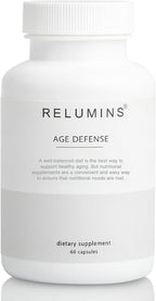 Relumins Age Defense NAD+ Supplement with NADH, CoQ10, Glutathione, Resveratrol, Fisetin, Curcumin & EGCG - Antioxidant Support Supplement – 60 Vegan Capsules