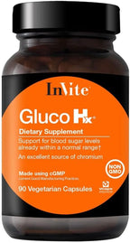 Invite Health Gluco Hx - Mezcla única de botánicos, minerales y antioxidantes - 90 Cápsulas Vegetarianas