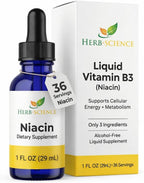 Herb-Science Vitamina B3 (Niacina) Líquida - 30 ml (36 Dosis)