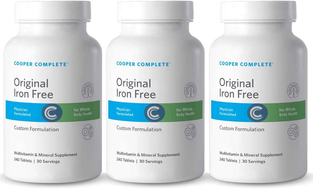 Cooper Complete Original Multivitamínico Sin Hierro, Suministro para 90 Días (Paquete de 3)