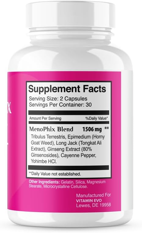 Vitamin Evo MenoPhix Cápsulas de Apoyo Natural para la Menopausia