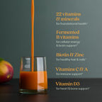 New Chapter Multivitamínico Líquido + Minerales - Apoyo Corporal Integral para Adultos, Adolescentes y Niños 2+ - 22 Vitaminas y Minerales Esenciales - Fácil Absorción - Sabor Naranja Mango - 887 ml