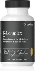 Shaklee - Complejo B - Impulso de Energía con Sistema de Absorción Bioactivada Patentado - Vitaminas B para el Bienestar - Apoya la Energía, Salud Cardiovascular y Cerebral - 240 Comprimidos