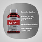 Piping Rock K2 MK7 (100 mcg) - 180 Cápsulas Vegetarianas