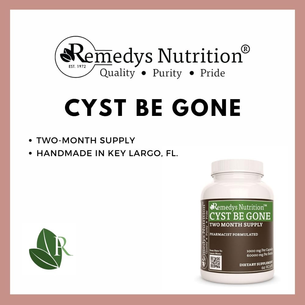 Cyst Be Gone | 1000 mg, 60 Cápsulas Veganas - Suplemento Herbal