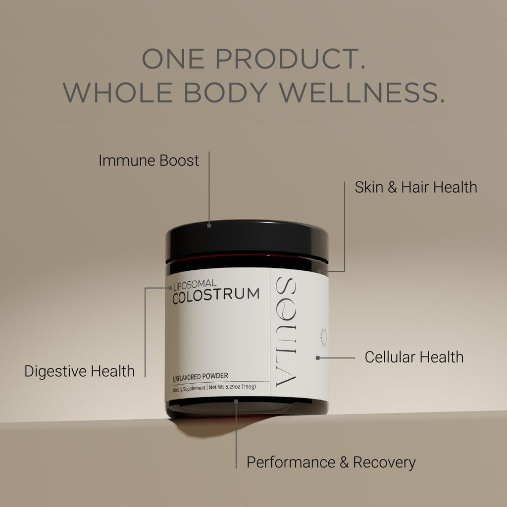 SOULA Calostro Liposomal en Polvo – Primer Ordeño – 60 Dosis