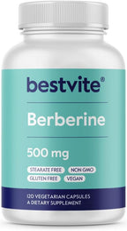 BESTVITE Berberina 500mg, 120 Cápsulas Vegetarianas