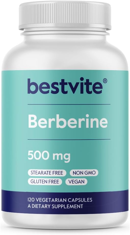 BESTVITE Berberina 500mg, 120 Cápsulas Vegetarianas