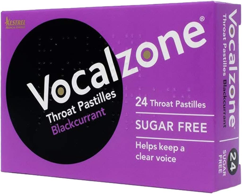 Vocalzone Throat Pastilles 24 Blackcurrant