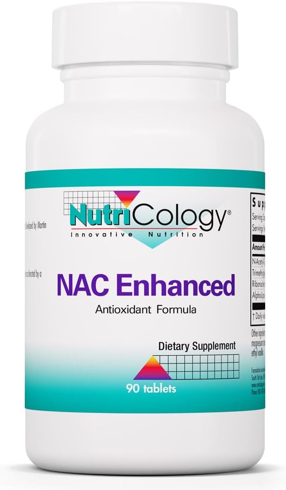 NutriCology NAC Enhanced - N-Acetil-L-Cisteína - Apoyo Antioxidante e Inmunológico - 90 Comprimidos