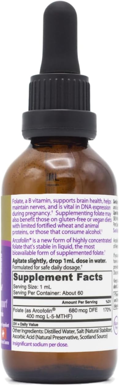 SunUp Metilfolato Líquido | Origen Suizo | Fórmula Natural | Apoyo Prenatal y Salud Cerebral