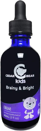 Cedar Bear Brainy & Bright para Niños - Apoya la Concentración, Memoria y Enfoque Mental 60ml