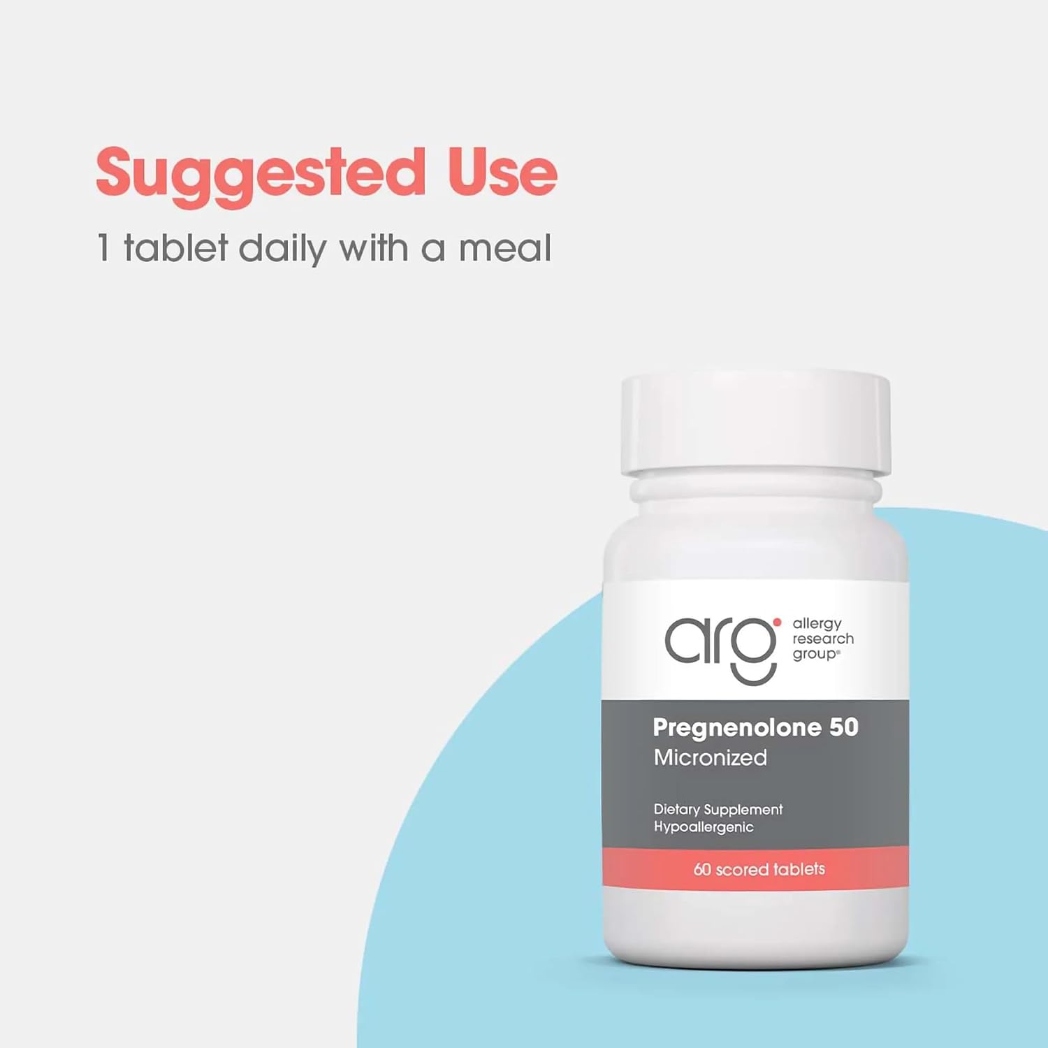 Allergy Research Group ARG Pregnenolona 50 mg - Micronizada - 60 Comprimidos