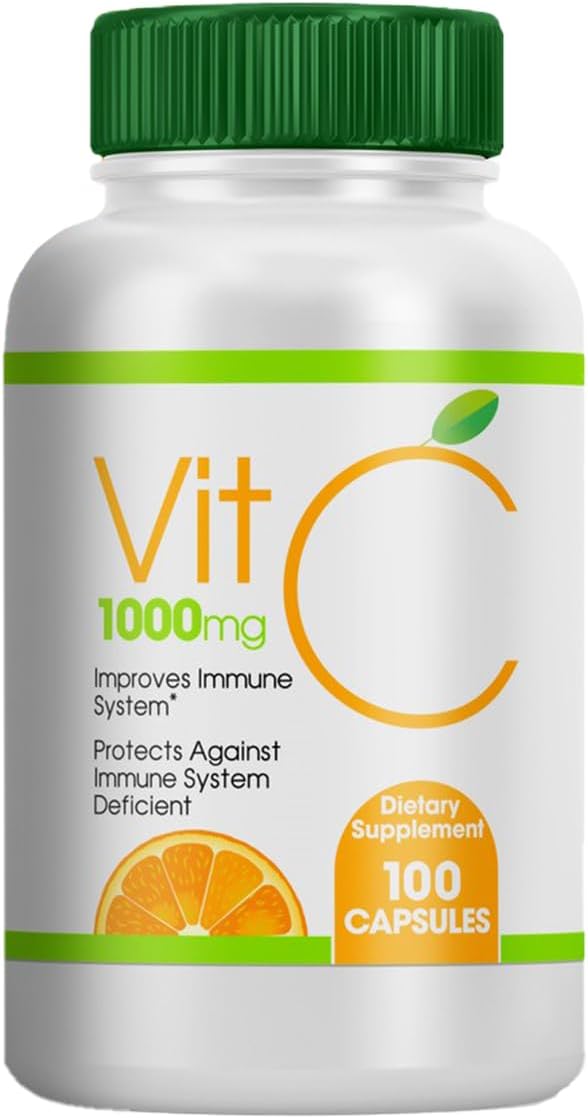 Suplemento de Vitamina C 1000 mg, 100 Cápsulas (Pack de 3)