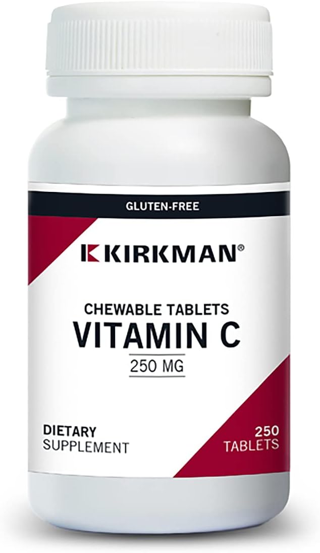 Kirkman Labs Vitamina C 250 mg Chewable Tablets with Stevia - 250 count