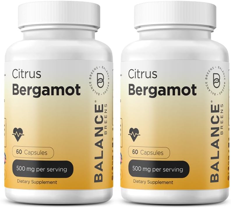 Citrus Bergamot 500mg, 60 Cápsulas Veganas - Suplemento Avanzado de Bergamota para el Metabolismo