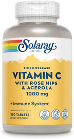 SOLARAY Vitamina C 1000 mg Liberación Prolongada con Escaramujo y Bioflavonoides de Acerola