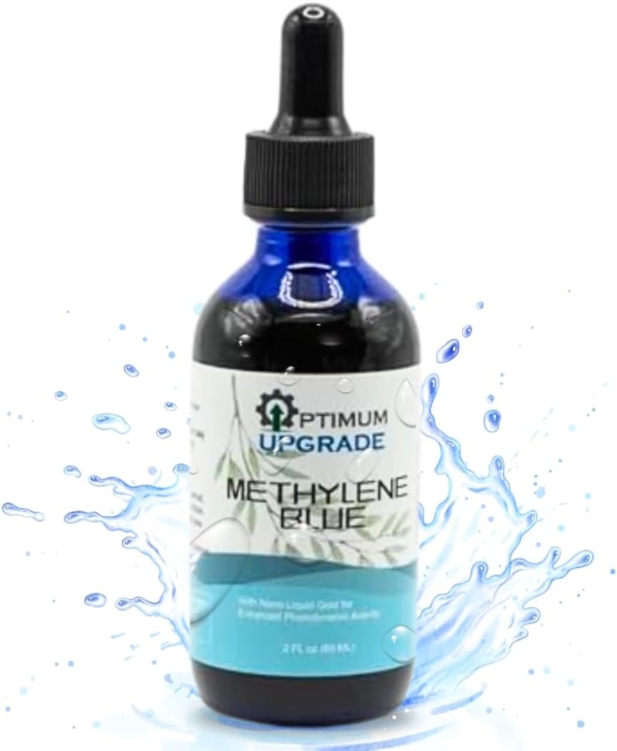 OU Methylene Blue 1% | Grado USP | Suplemento para la Salud Cerebral | Frasco con Gotero de 50 ml | Sin Formaldehído