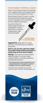 Nordic Naturals Vegan Vitamin D3 Liquid - 30 ml - 1000 IU - Vegan