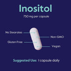 BESTVITE Inositol 750 mg como Myo Inositol - 120 Cápsulas Vegetarianas
