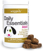 Waggedy Daily Essentials Puppy – Golosinas multivitamínicas para cachorros (60 unidades)