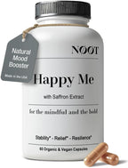 NOOT Happy Me – Complemento Natural para el Estado de Ánimo con Azafrán, Rhodiola y Maca | 60 Cápsulas