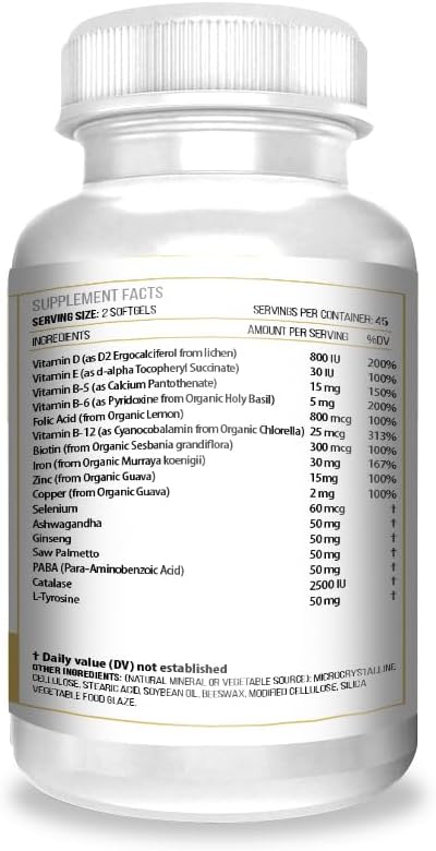 ACTIF Anti-Gray Hair Mega Support for Women - 90 Cápsulas