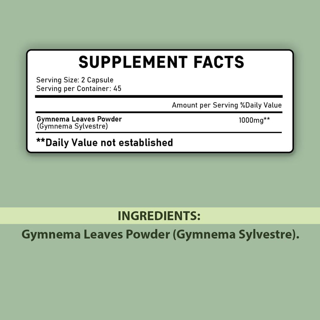 Gymnema Tablets – 90 Comprimidos, 1000 mg | Gurmar | Gymnema Sylvestre | Vegano