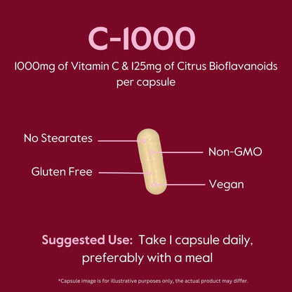 BESTVITE Vitamina C 1000mg con Bioflavonoides Cítricos - 120 Cápsulas Vegetarianas - Vegano - Sin Gluten - No GMO – Image 5