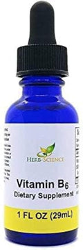 Gotas de Vitamina B6 Líquida - Extracto de Piridoxina para Apoyar la Función Cerebral, Inmunidad, Sistema Nervioso, Salud Cardíaca, Metabolismo - 500% VD, 36 Porciones - 30 ml