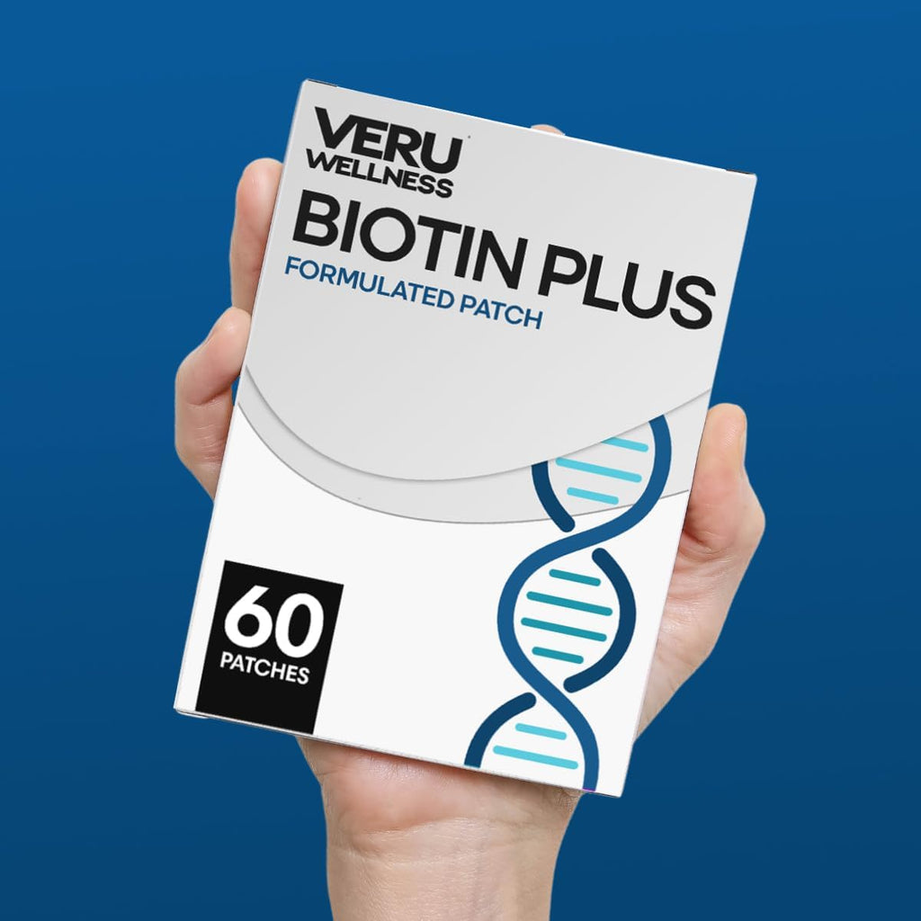 Veru Wellness Biotin Plus Daily Patch - Parche Diario de Biotina B7 y Colágeno (60 Parches)