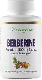 Paradise Herbs, Extracto de Berberina, 500 mg, 60 Cápsulas Vegetarianas