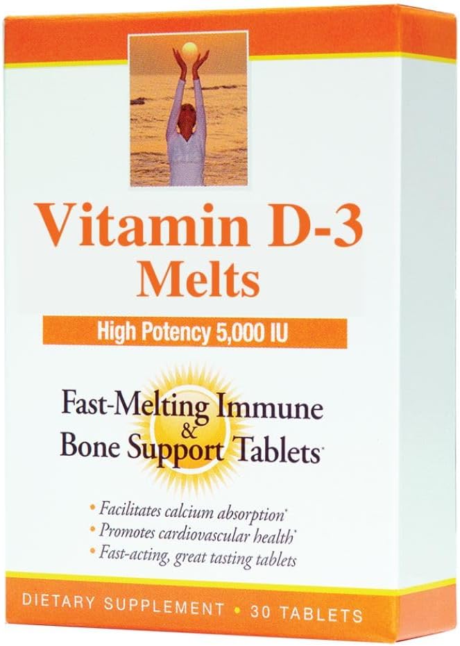 Dr. Newton's Naturals Vitamina D3 5000 UI - Comprimidos de Fusión Rápida - 30 Comprimidos
