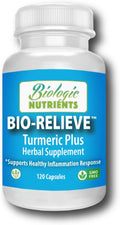 Bio-Relieve Suplemento de Cúrcuma 10 en 1 con Hierbas para Articulaciones - 120 Cápsulas