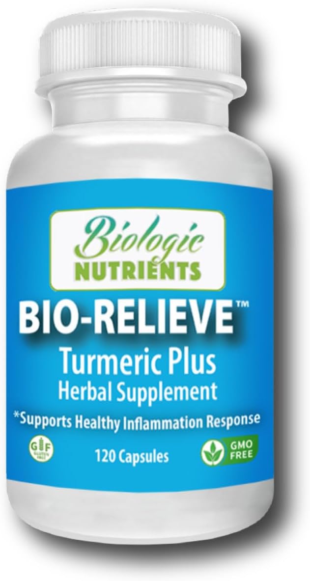 Bio-Relieve Suplemento de Cúrcuma 10 en 1 con Hierbas para Articulaciones - 120 Cápsulas