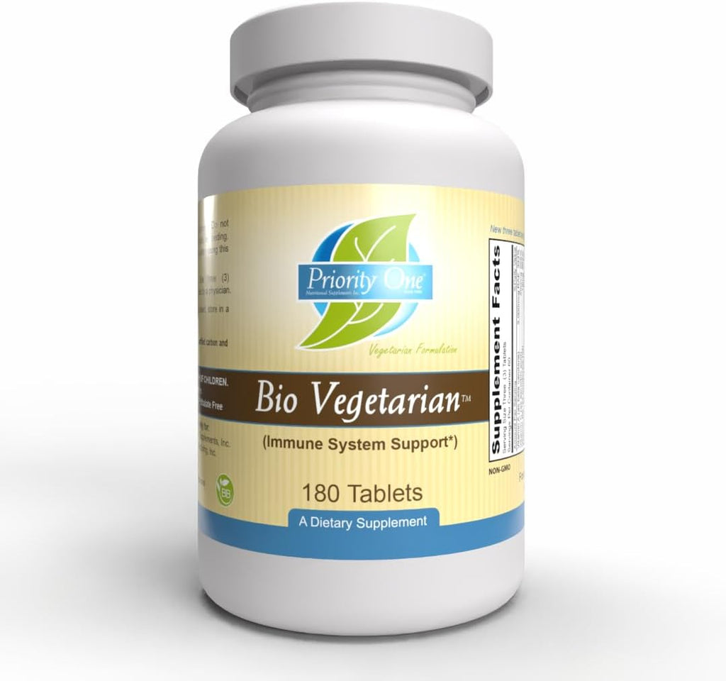 Priority One Vitamins Bio Vegetarian - 180 Comprimidos