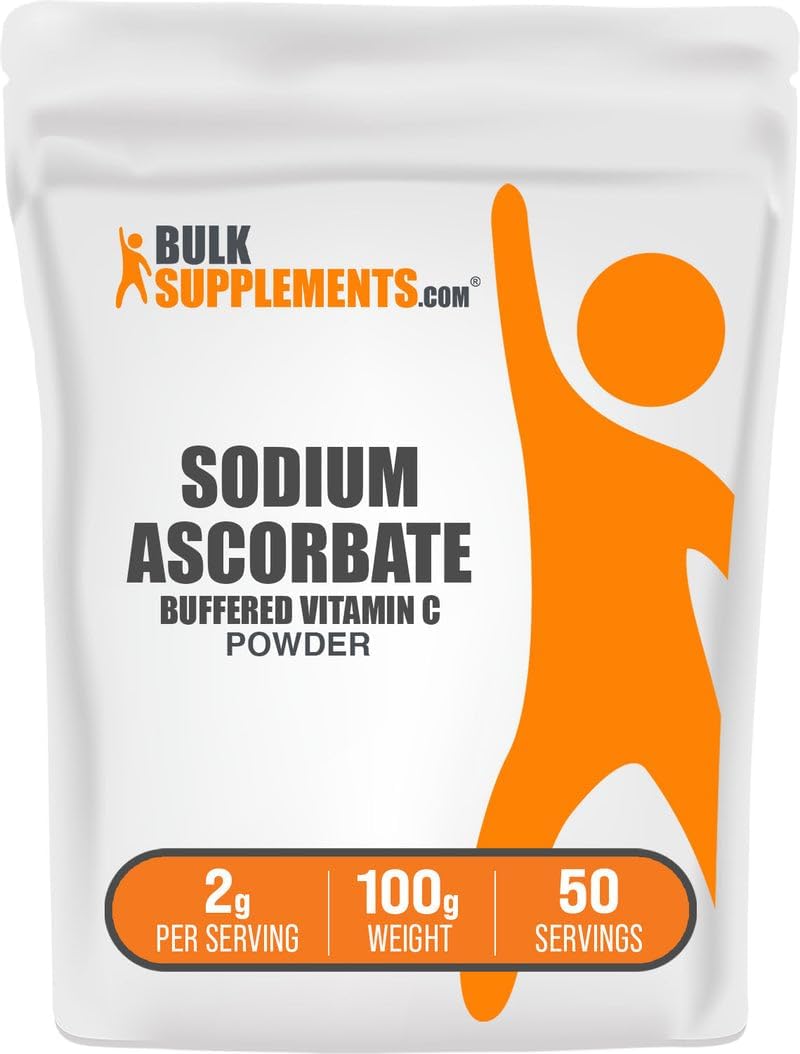 Sodium Ascorbate Powder - Buffered Vitamin C, 2g per Serving, 100g