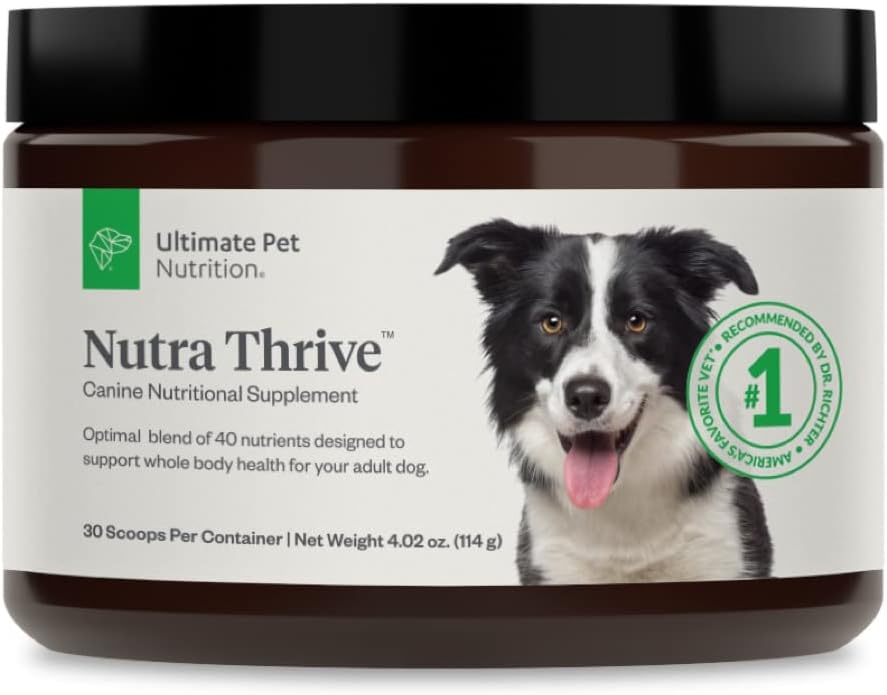 Ultimate Pet Nutrition Nutra Thrive Canine, Suplemento Nutricional en Polvo 40-en-1 para Perros