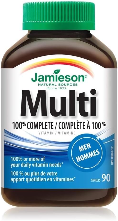 Jamieson Multi Vitamina 100% Completa para Hombres, 90 Comprimidos