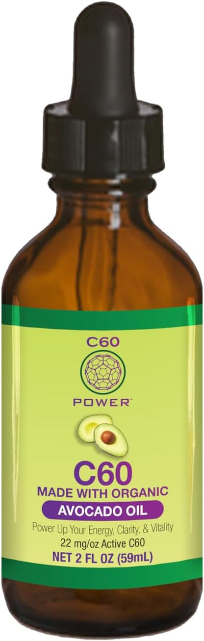 C60 Power en Aceite de Aguacate Orgánico - 2 fl oz – Image 1