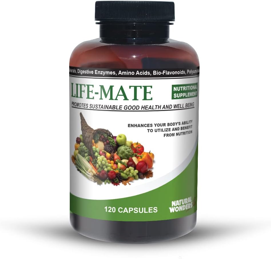 Life Mate – Multivitamínico Completo con 39 Vitaminas y Minerales (120 Cápsulas)