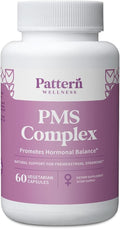 Pattern Wellness PMS Complex – Apoyo para el Bienestar del Ciclo Mensual con Vitamina B6, Magnesio y Extractos Herbales – 60 Cápsulas Veganas